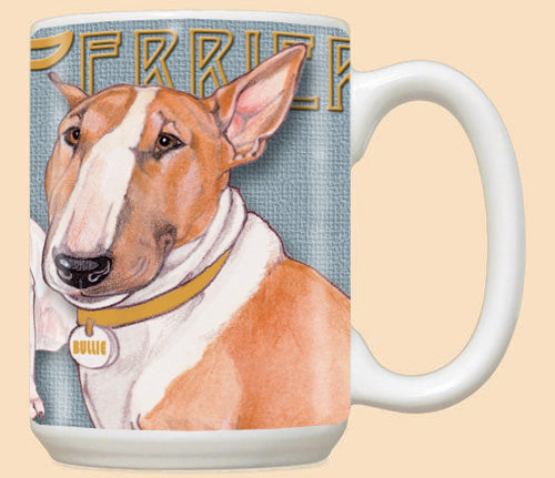 Bull Terrier Bullie Dog Ceramic Coffee Mug Tea Cup 15 oz - Pipsqueakproductions