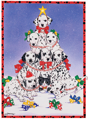 Dalmatian Christmas Cards Set of 10 cards & 10 envelopes - Pipsqueakproductions