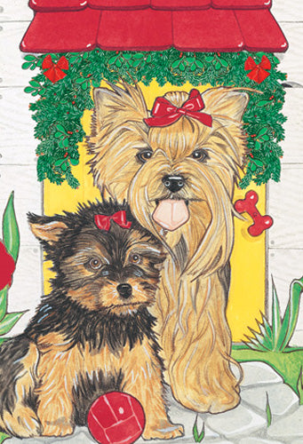 Yorkie Yorkshire Terrier Christmas Cards Set of 10 cards & 10 envelopes - Pipsqueakproductions