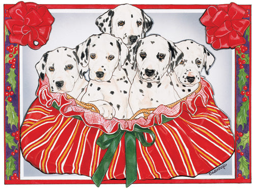 Dalmatian Christmas Cards Set of 10 cards & 10 envelopes - Pipsqueakproductions