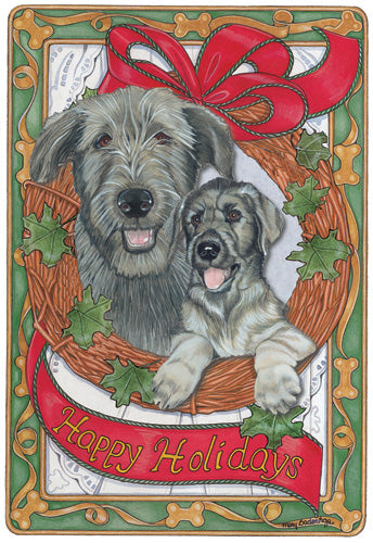 Irish Wolfhound Christmas Cards Set of 10 cards & 10 envelopes - Pipsqueakproductions