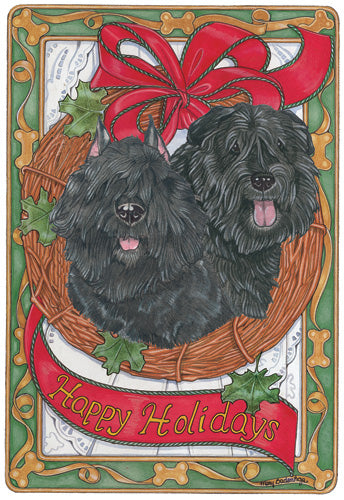 Bouvier des Flandres Christmas Cards Set of 10 cards & 10 envelopes - Pipsqueakproductions