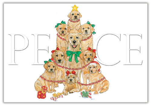 Labrador Retriever Yellow Lab Christmas Cards Set of 10 cards & 10 envelopes - Pipsqueakproductions