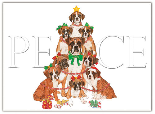 Boxer Christmas Cards Set of 10 cards & 10 envelopes - Pipsqueakproductions