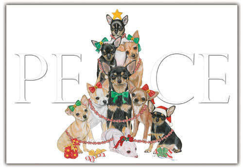 Chihuahua Christmas Cards Set of 10 cards & 10 envelopes - Pipsqueakproductions