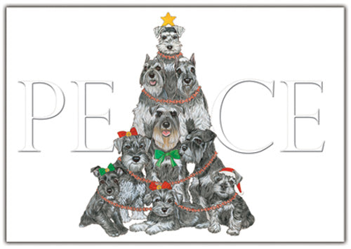 Schnauzer Miniature Schnauzer Dog Christmas Cards Set of 10 cards & 10 envelopes - Pipsqueakproductions