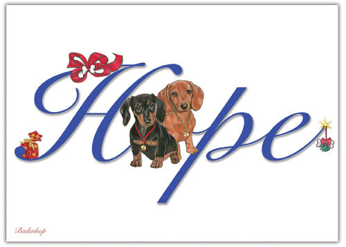 Dachshund Christmas Cards Set of 10 cards & 10 envelopes - Pipsqueakproductions
