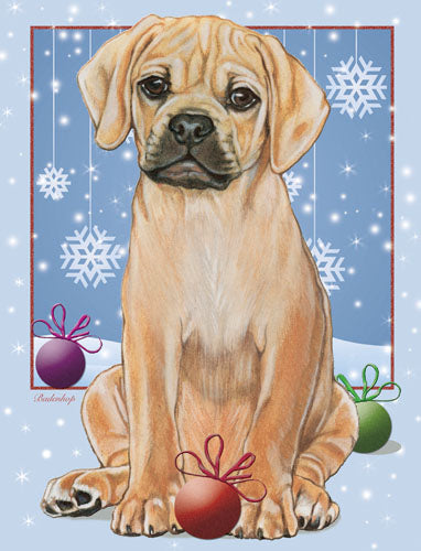 Puggle Christmas Cards Set of 10 cards & 10 envelopes - Pipsqueakproductions