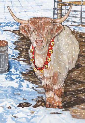 Cow Scottish Highland Cow Christmas Cards Set of 10 cards & 10 envelopes - Pipsqueakproductions