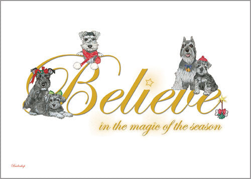 Schnauzer Miniature Schnauzer Dog Christmas Cards Set of 10 cards & 10 envelopes - Pipsqueakproductions