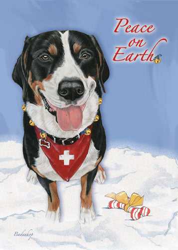 Greater Swiss Mountain Dog Christmas Cards Set of 10 cards & 10 envelopes - Pipsqueakproductions