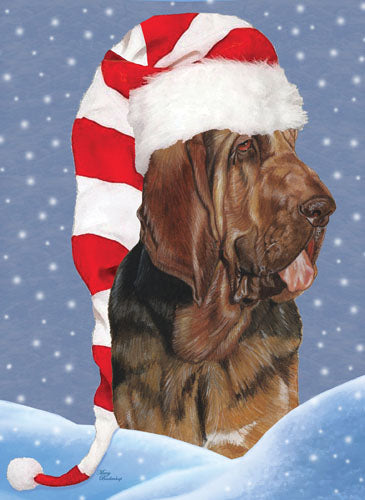 Bloodhound Christmas Cards Set of 10 cards & 10 envelopes - Pipsqueakproductions