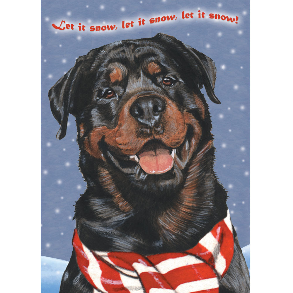 Rottweiler Christmas Card 5 x 7 with Envelope - Pipsqueakproductions
