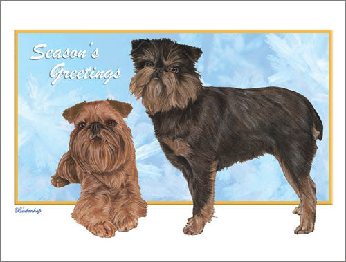 Brussels Griffon Christmas Cards Set of 10 cards & 10 envelopes - Pipsqueakproductions