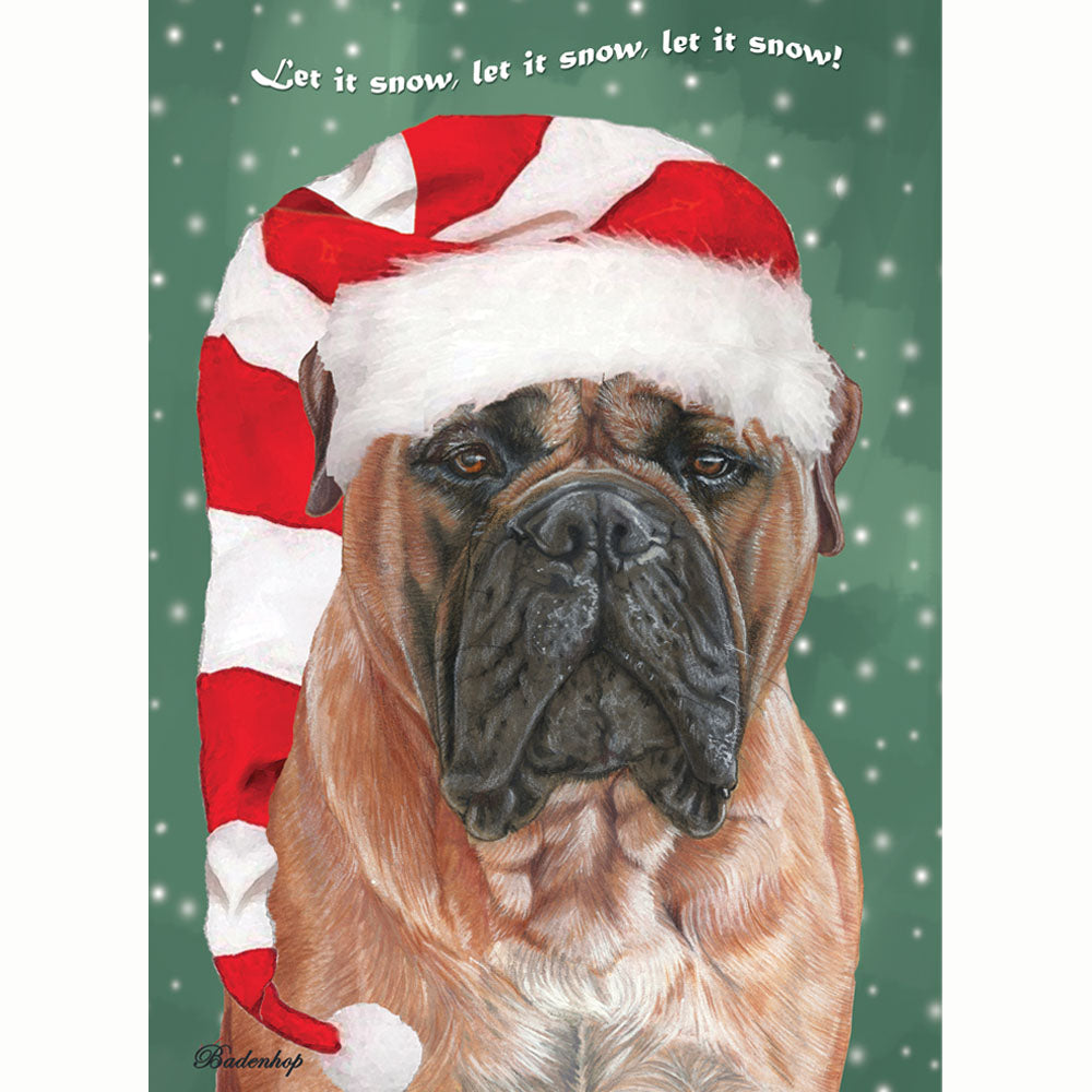 Bullmastiff Christmas Cards Set of 10 cards & 10 envelopes - Pipsqueakproductions
