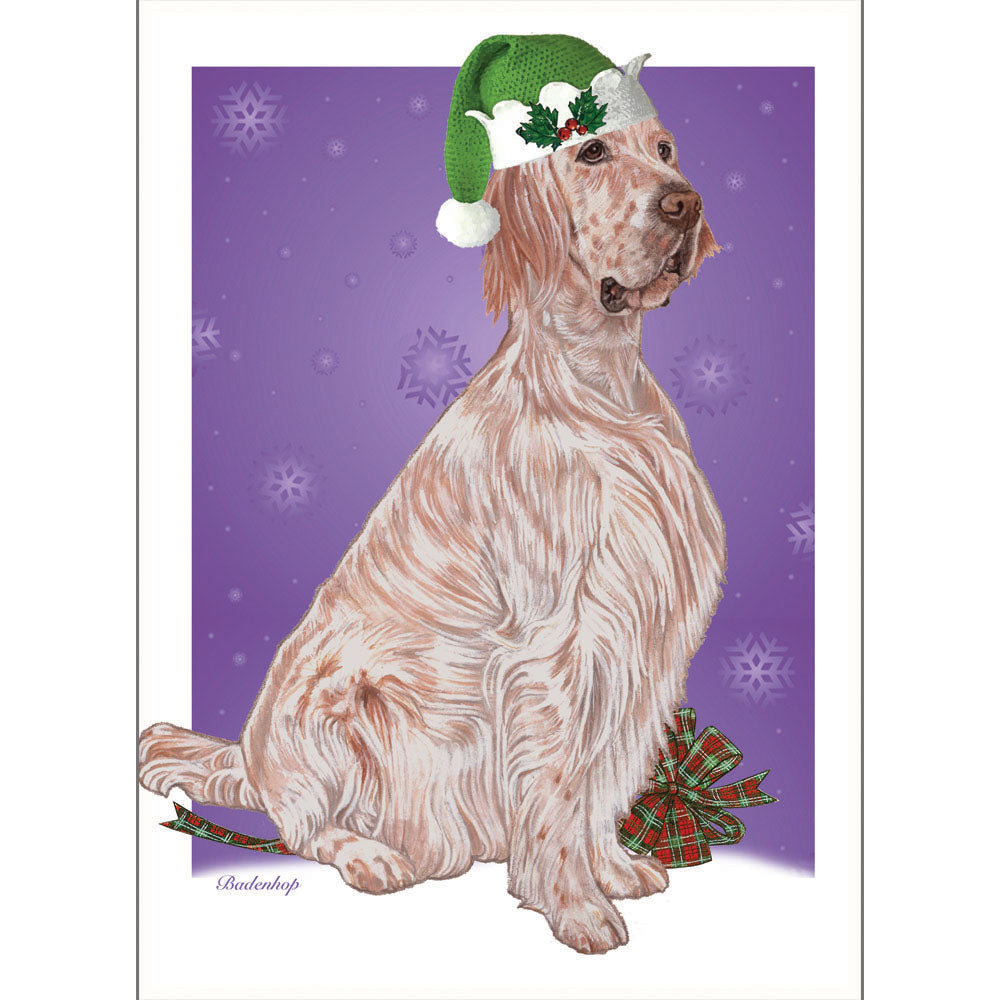 English Setter Christmas Cards Set of 10 cards & 10 envelopes - Pipsqueakproductions