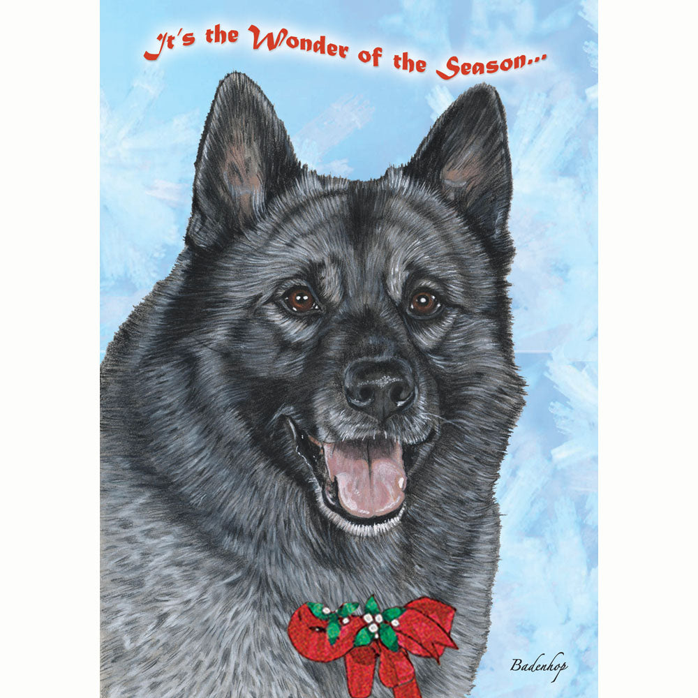 Norwegian Elkhound Christmas Cards Set of 10 cards & envelopes - Pipsqueakproductions