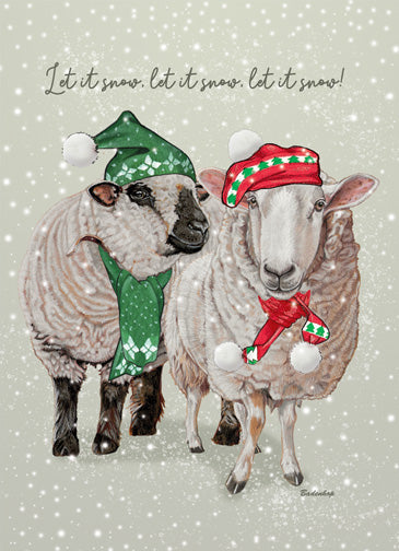 Sheep Cheviot and Hampshire Sheep Christmas Cards Set of 10 cards & 10 envelopes - Pipsqueakproductions