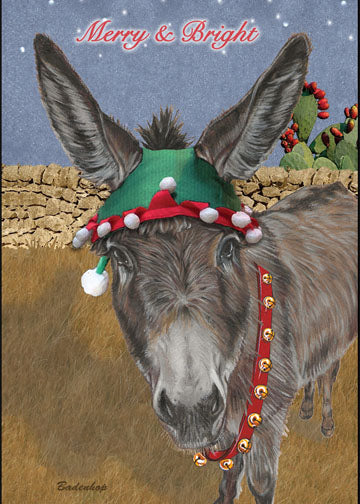 Donkey Christmas Cards Set of 10 cards and 10 envelopes - Pipsqueakproductions