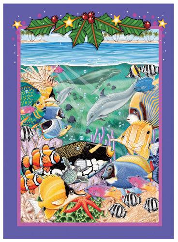 Tropical Fish Christmas Cards Set of 10 cards & 10 envelopes - Pipsqueakproductions