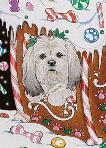 Lhasa Apso Christmas Cards Set of 10 cards & 10 envelopes - Pipsqueakproductions