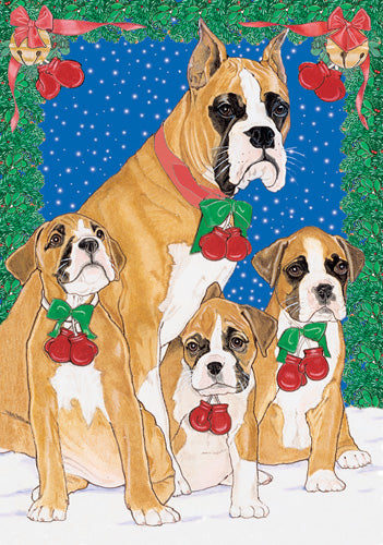 Boxer Christmas Cards Set of 10 cards & 10 envelopes - Pipsqueakproductions