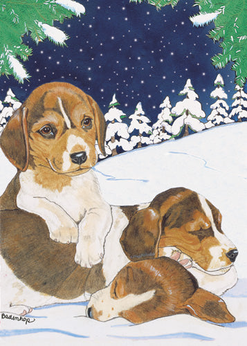 Beagle Christmas Cards Set of 10 cards & 10 envelopes - Pipsqueakproductions
