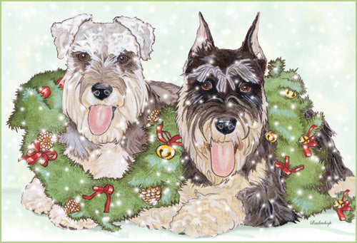 Schnauzer Miniature Schnauzer Dog Christmas Cards Set of 10 cards & 10 envelopes - Pipsqueakproductions