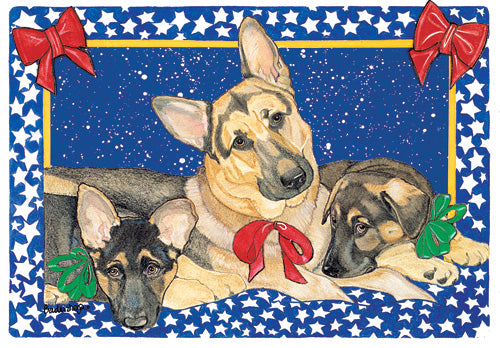 German Shepherd Christmas Cards Set of 10 cards & 10 envelopes - Pipsqueakproductions