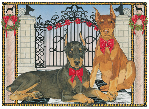 Doberman Pincher Christmas Cards Set of 10 cards & 10 envelopes - Pipsqueakproductions