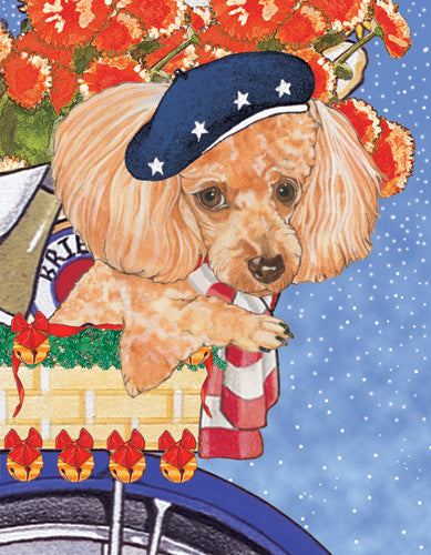 Poodle Toy Apricot Poodle Christmas Cards Set of 10 cards & 10 envelopes - Pipsqueakproductions