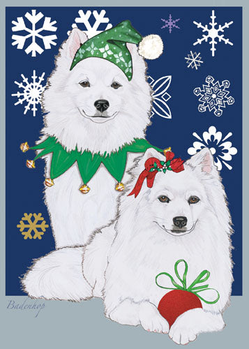 American Eskimo Christmas Cards Set of 10 cards & 10 envelopes - Pipsqueakproductions