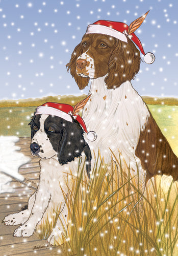 English Springer Spaniel Christmas Cards Set of 10 cards & 10 envelopes - Pipsqueakproductions
