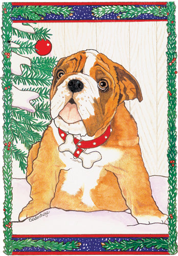 Bulldog Christmas Cards Set of 10 cards & 10 envelopes - Pipsqueakproductions