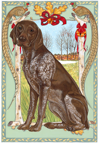 German Pointer Christmas Cards Set of 10 cards & 10 envelopes - Pipsqueakproductions