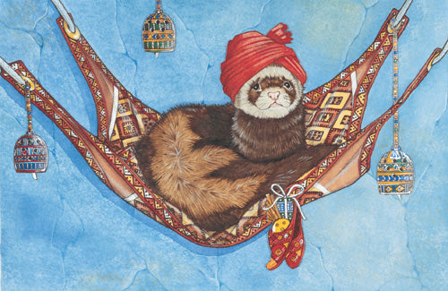 Ferret Christmas Cards Set of 10 cards & 10 envelopes - Pipsqueakproductions