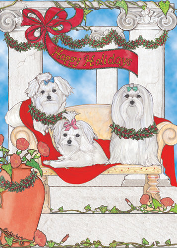 Maltese Christmas Cards Set of 10 cards & 10 envelopes - Pipsqueakproductions