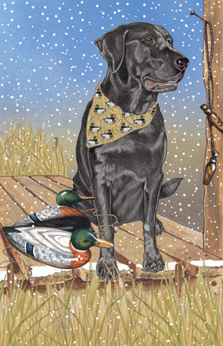 Labrador Retriever Black Lab Christmas Cards Set of 10 cards & 10 envelopes - Pipsqueakproductions