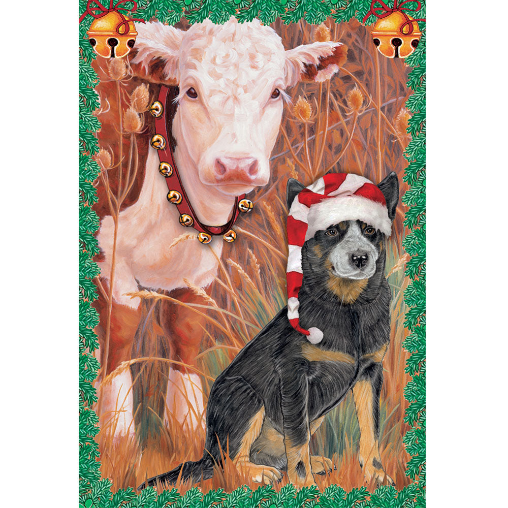 Australian Cattle Dog Christmas Cards Set of 10 cards & 10 envelopes - Pipsqueakproductions