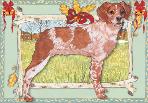 Brittany Christmas Cards Set of 10 cards & 10 envelopes - Pipsqueakproductions