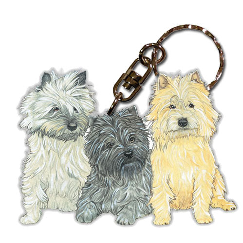 Cairn Terrier Keychain Wooden - Pipsqueakproductions