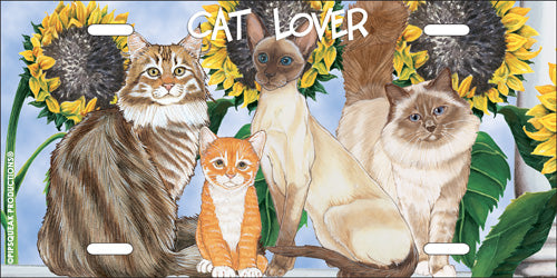 Cat License Plate, Car Accessory, Auto Tag, Bedroom Sign, Fun Pet Lover Gift - Pipsqueakproductions