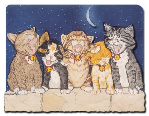 Cat Kitty Quintette 2D Wooden Magnet - Pipsqueakproductions