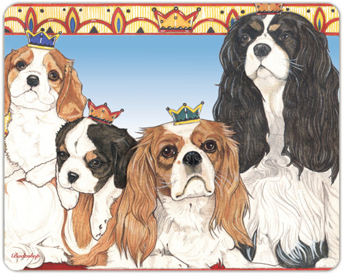Cavalier King Charles Cutting Board Tempered Glass, Pet Placemat, 11.5" x 15.5" - Pipsqueakproductions