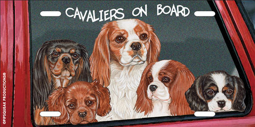 Cavalier King Charles License Plate, Car Accessory, Auto Tag, Bedroom Sign, Fun Dog Lover Gift - Pipsqueakproductions