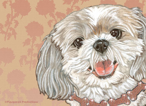 Shih Tzu Cutting Board Tempered Glass 8" x 11" - Pipsqueakproductions