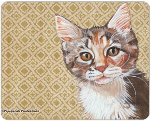 Cat Cutting Board Tempered Glass 8" x 10" - Pipsqueakproductions