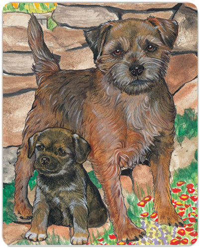 Border Terrier Small Cutting Board - Pipsqueakproductions