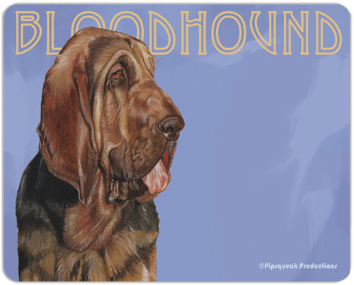 Bloodhound Cutting Board Tempered Glass 8" x 10" - Pipsqueakproductions