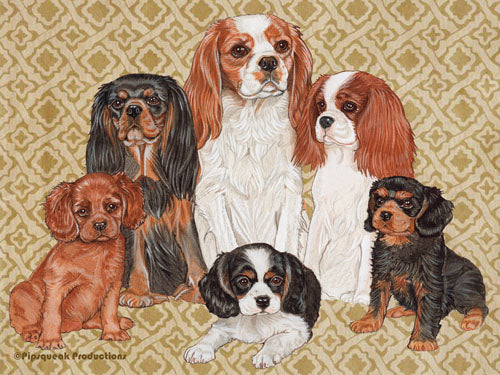 Cavalier King Charles Cutting Board Tempered Glass, Pet Placemat, 11.5" x 15.5" - Pipsqueakproductions